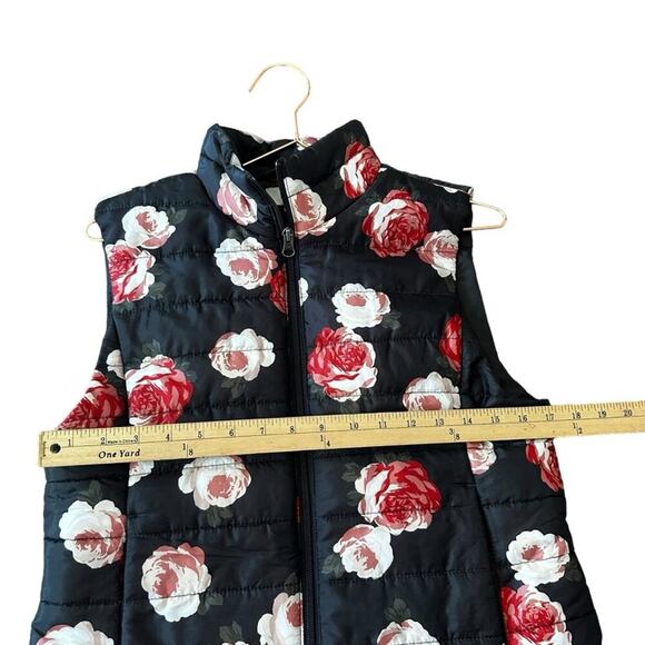 Loft Outlet Rose Floral Puffer Vest - Size Small - Picture 6 of 6